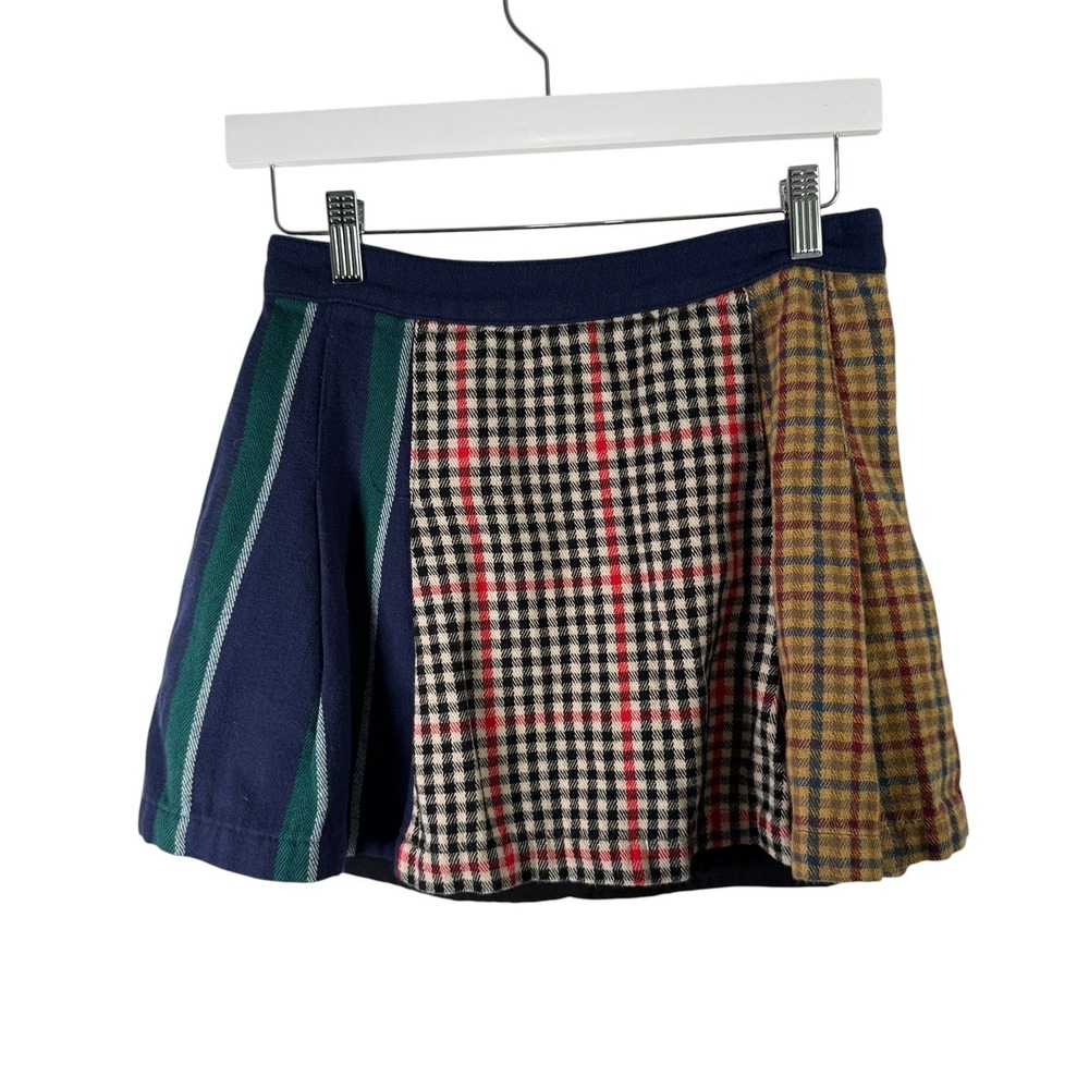 Rowing Blazers x Target Patchwork Plaid Stripe Mini Skirt Preppy Academia Size 6 - Picture 2 of 8